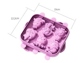 Molde silicona 6 chupetines animales del mar 